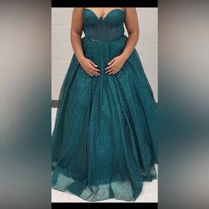 Elegant Teal Gown